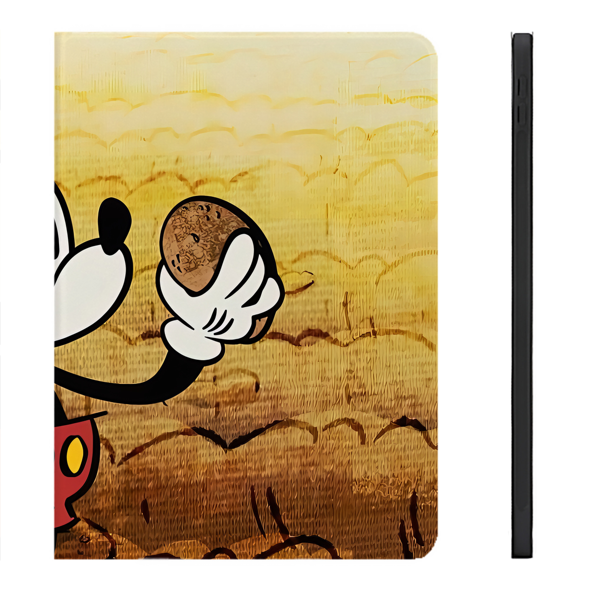 （画像用） ミッキーマウス Mickey Mouse IPadケース ペンホルダー付き ブックスタイルデザイン